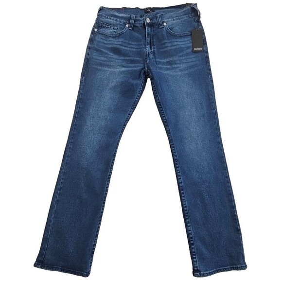 True Religion Ricky Jeans Men's 38 x 34 Relaxed Straight Blue Denim NWT NEW - Picture 1 of 14